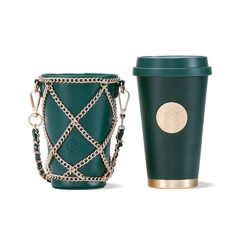 Starbucks Chanel Style Chain Tumbler with Cup Sleeve - Ann Ann Starbucks