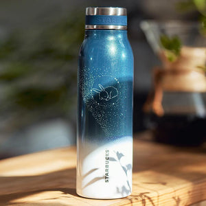 Starbucks China - Bunny in the Moon Stainless Steel Water Bottle 15oz (Bunny Starry Night Collection) - Ann Ann Starbucks