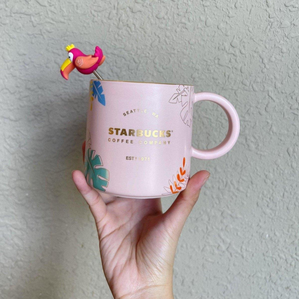 Starbucks China Ceramic Mug with Toucan Stirrer - Ann Ann Starbucks