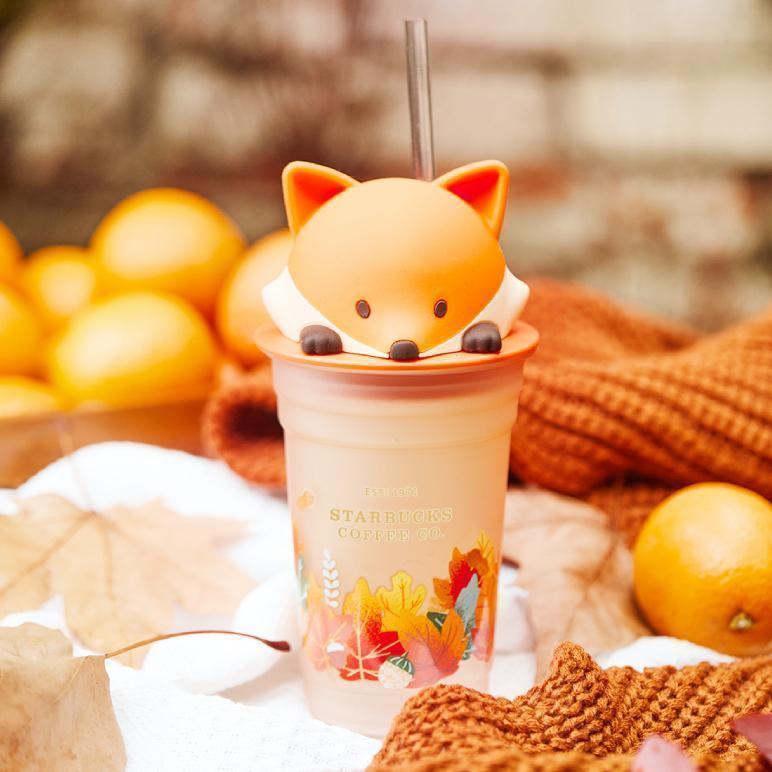 Starbucks China - Foxy Maple Glass Cold Cup 355ml (Autumn Forest Edition) - Ann Ann Starbucks