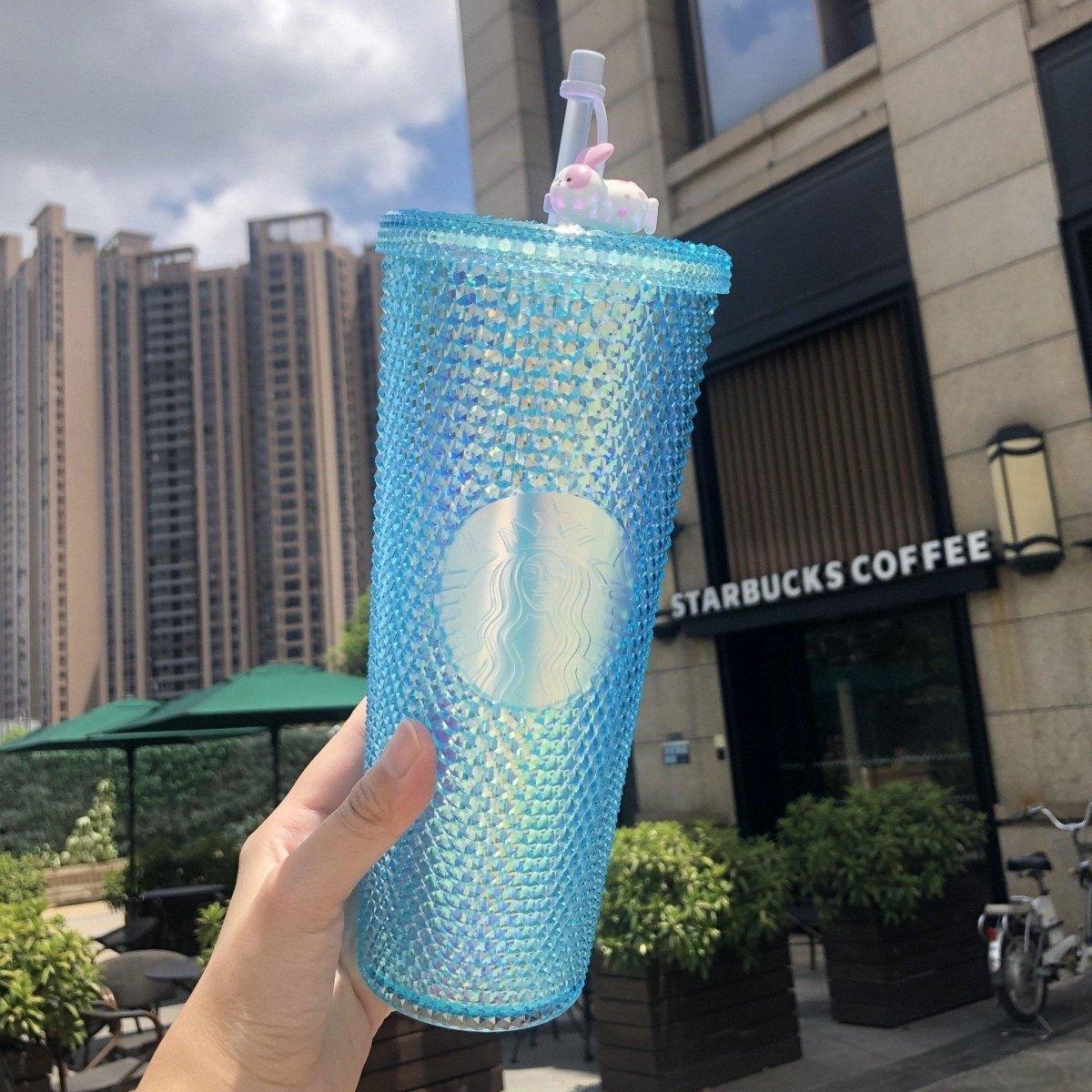 Starbucks China Mid Autumn Edition Baby Blue Studded Tumbler Cup - Ann Ann Starbucks