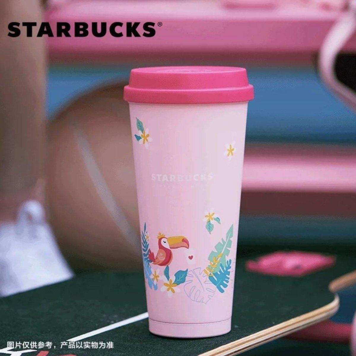 Starbucks China Pink Toucan Stainless Cup (Bright Summer) - Ann Ann Starbucks