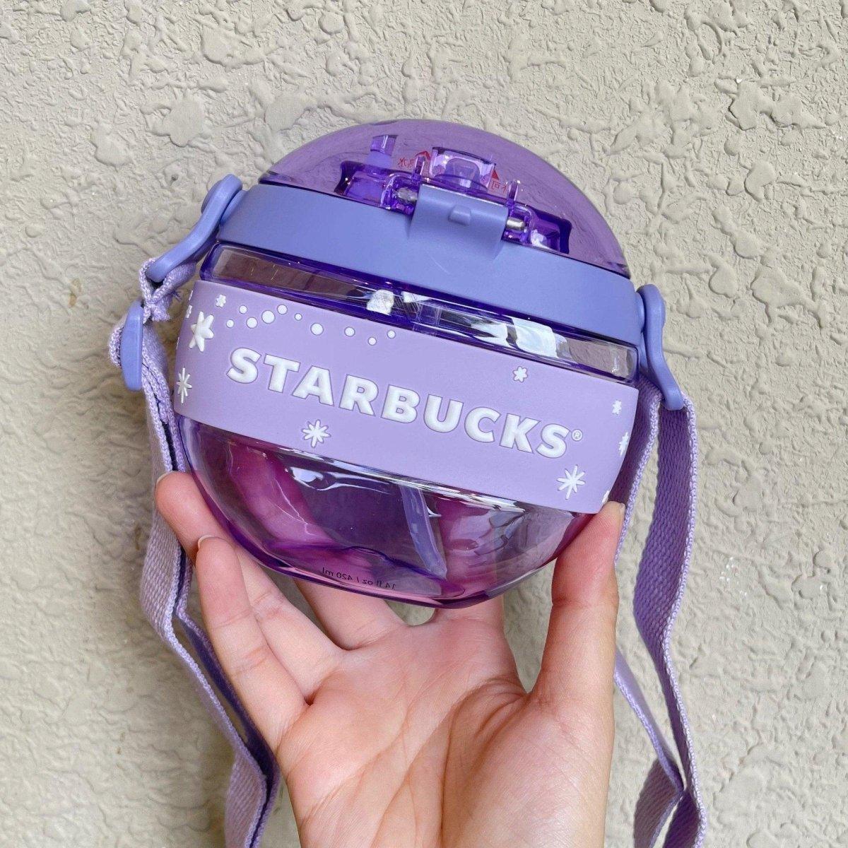 Starbucks China Purple Starry Summer Night Plastic Round Cup - Ann Ann Starbucks