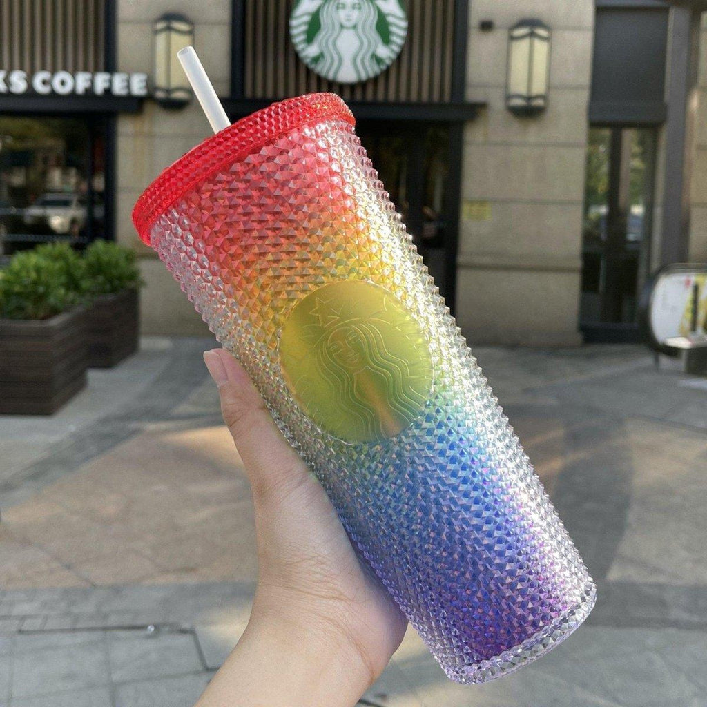 Starbucks China Rainbow Pride Studded Tumbler Cup (Valentine 2021 Release) - Ann Ann Starbucks