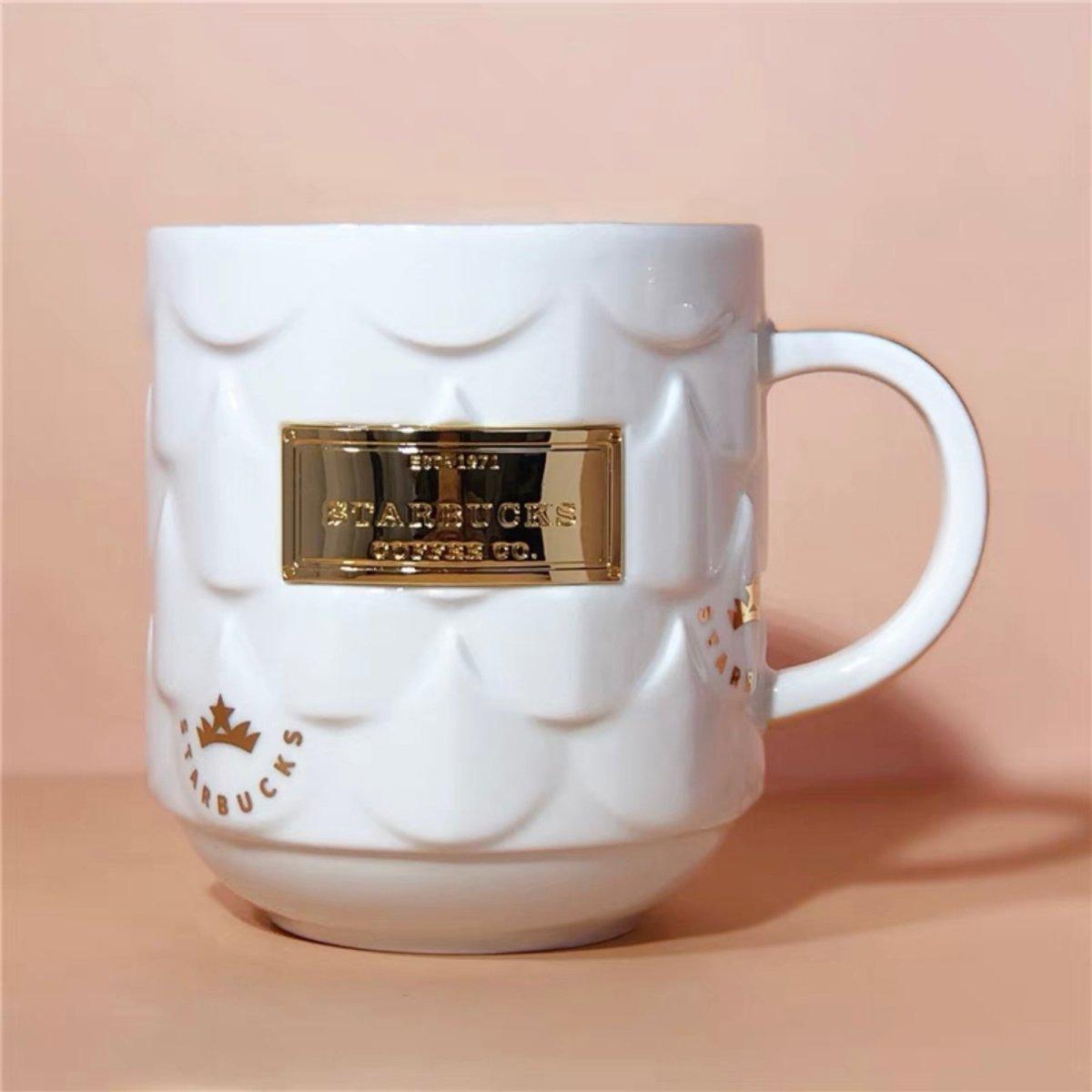 Starbucks China White Gold Ceramic Mug - Ann Ann Starbucks