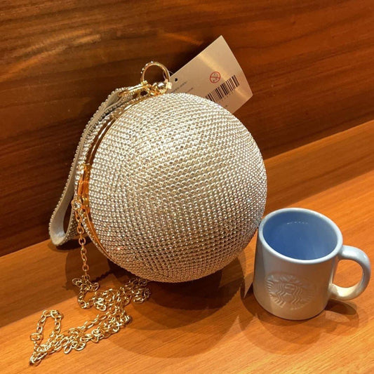 Starbucks Demitasse Ceramic Espresso Cup and Disco Ball Bling Bag - Ann Ann Starbucks