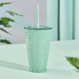 Starbucks Goddess Logo Mint Green Straw Glass Cup Tumbler (Starbucks China Mint 2021 Edition) - Ann Ann Starbucks