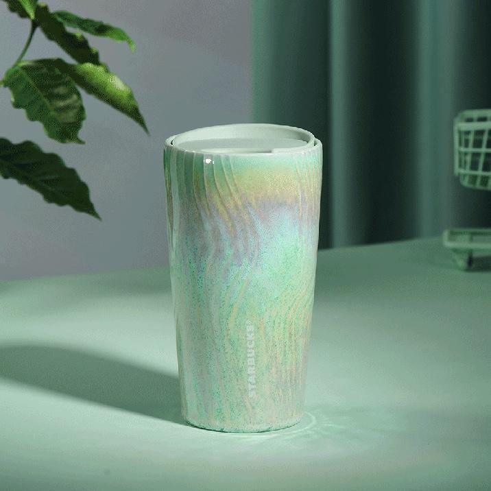 Starbucks Mint Green Wave Ceramic Cup (Starbucks China Mint 2021 Edition) - Ann Ann Starbucks