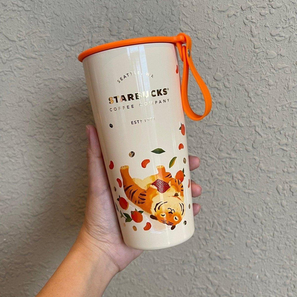 Starbucks Orange Tiger 473ml / 16oz Stainless Steel Cup - Ann Ann Starbucks