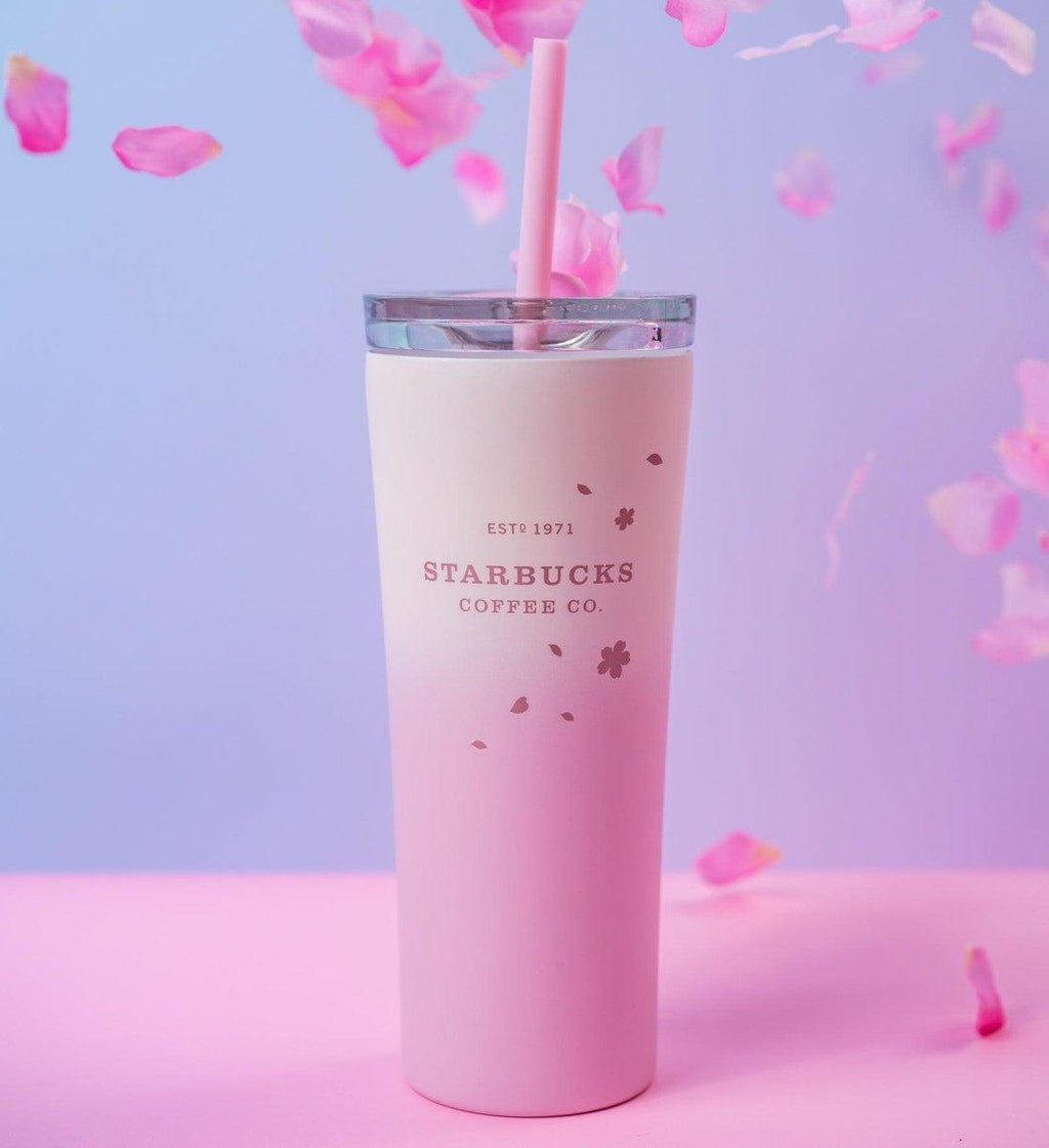 Starbucks Pink Sakura 355ml Stainless Steel Tumbler - Ann Ann Starbucks