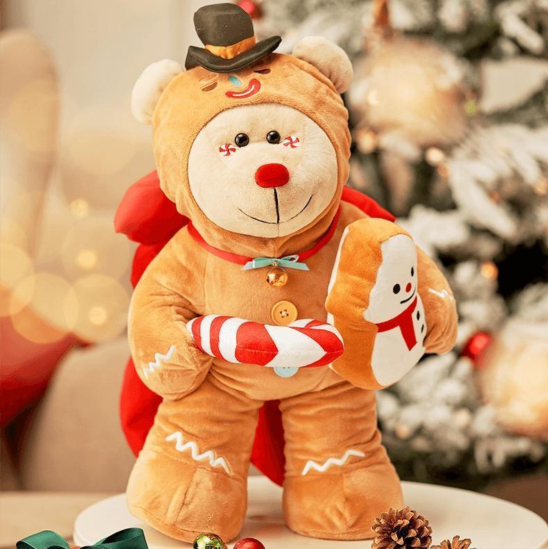 Starbucks Plush Teddy Bear in Gingerbread man suit (Starbucks China Christmas 2021) - Ann Ann Starbucks