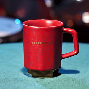 Starbucks Red Gold Star Ceramic mug (Starbucks China 4th Release 2021) - Ann Ann Starbucks