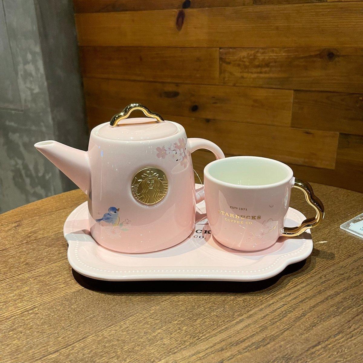 Starbucks Sakura Ceramic Kettle Tea Pot and Cup Set - Ann Ann Starbucks