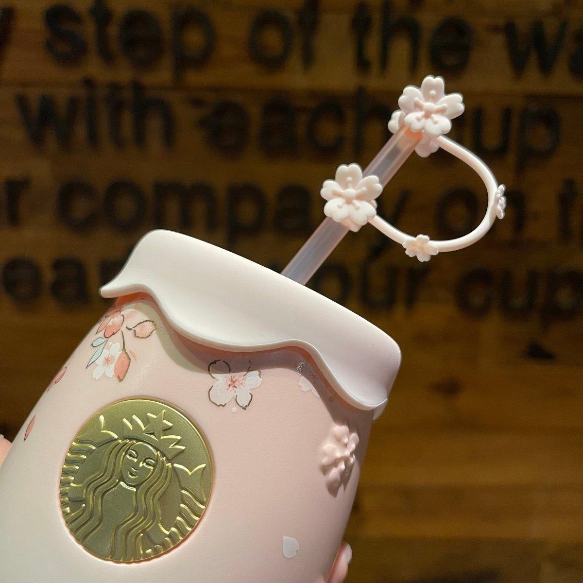Starbucks Sakura Ceramic Mug with Straw 485ml/16,4oz - Ann Ann Starbucks