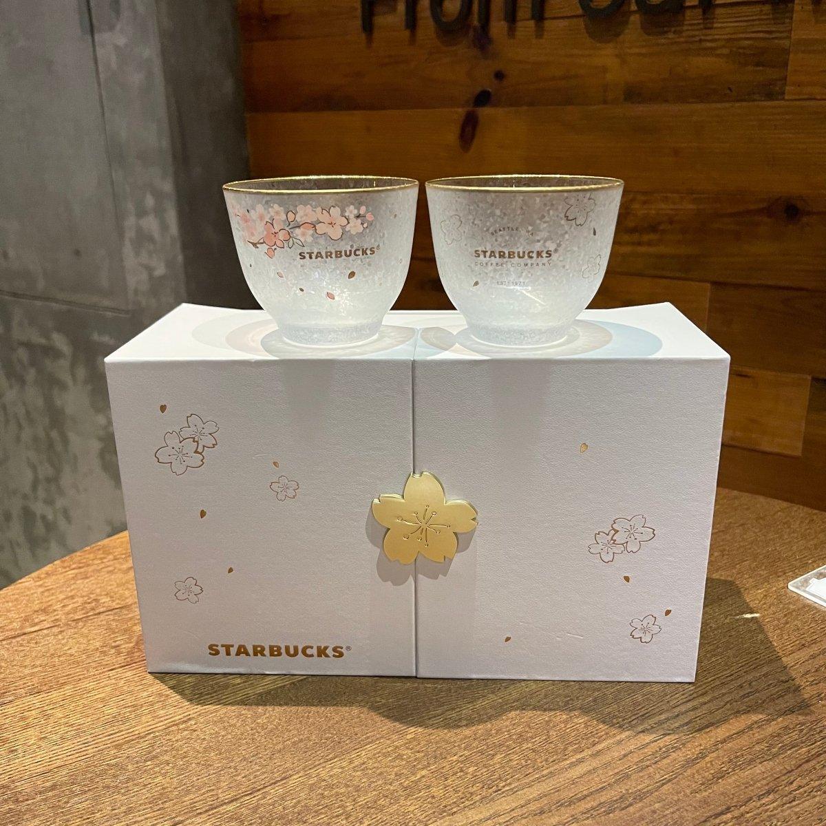 Starbucks Sakura Couple Glass Cup with Box 170ml/5,75oz - Ann Ann Starbucks