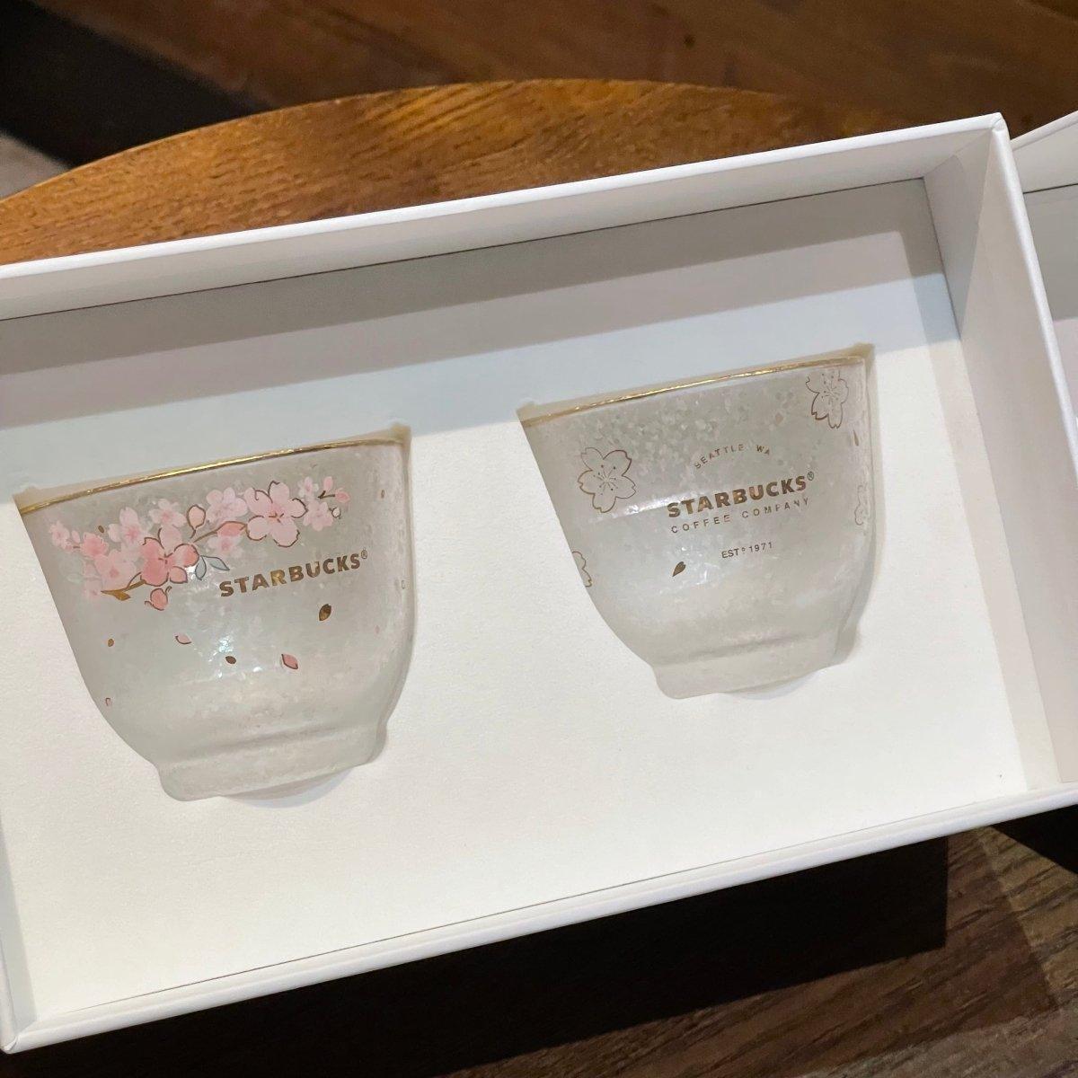 Starbucks Sakura Couple Glass Cup with Box 170ml/5,75oz - Ann Ann Starbucks