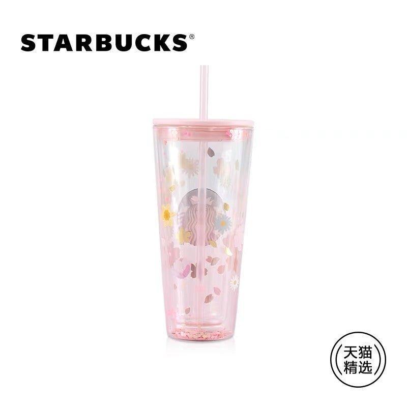 Starbucks Sakura Double Glass Tumbler with Straw - Ann Ann Starbucks