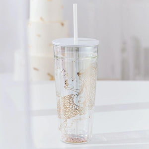 Starbucks Siren Double Glass Straw Cup(Starbucks 50th Anniversary Edition) - Ann Ann Starbucks