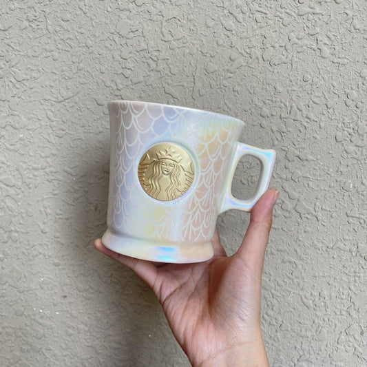 Starbucks White Ceramic Mug (Starbucks 50th Anniversary Edition) - Ann Ann Starbucks