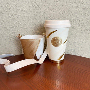 Starbucks White Gold Tiger Stripes Elma cup with Sleeve - Ann Ann Starbucks
