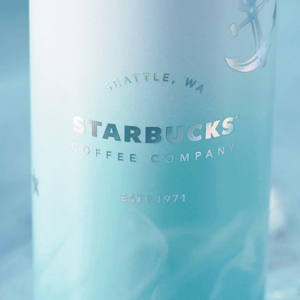 Starbucks x Thermos 500ml/17oz Anniversary Ocean Green Gradient Mermaid Thermos Bottle with Gift box - Ann Ann Starbucks