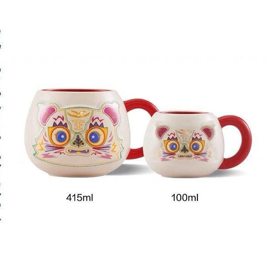 White Tiger Ceramic Mug 100ml/3,38oz - Ann Ann Starbucks