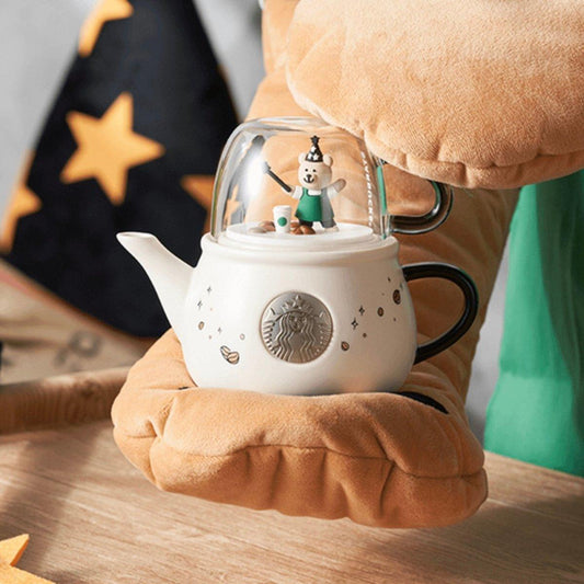 Wizard Bear Teapot and Glass Mug Set - Ann Ann Starbucks
